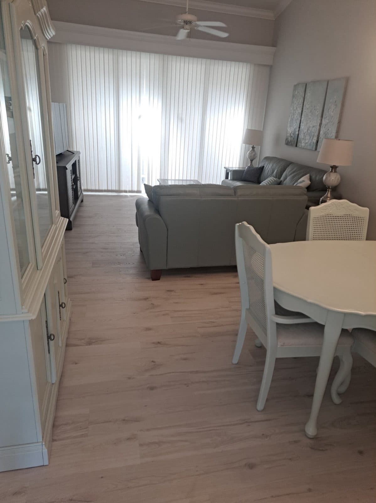 Wood-look plank floors throughout